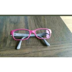 Roze grijs Ray ban kinderbril sterkte + 2 gebruikt
