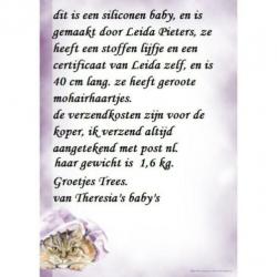 reborn baby nee! maar een siliconen baby van Leida Pieters.