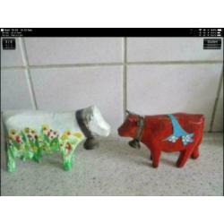 4 houten koeien