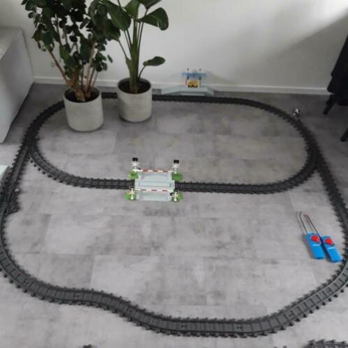 PLAYMOBIL RC TREIN 2X passagier wagon overweg station