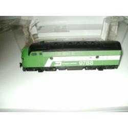 Marklin no 4181Burlington Ho diesellok f7.