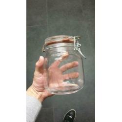 Weckpotten met beugel, italiaans, 1.5 L en 1.0 L + kast