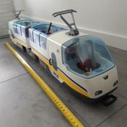 PLAYMOBIL RC TREIN 2X passagier wagon overweg station