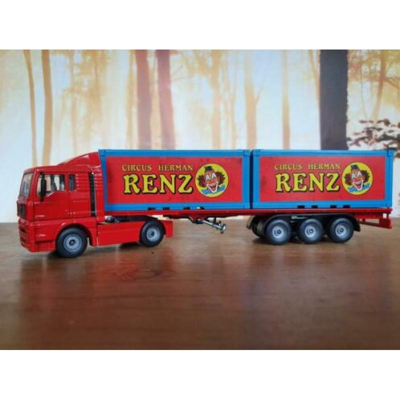 Siku MAN TGA Circus Herman Renz containers 1:55 NM