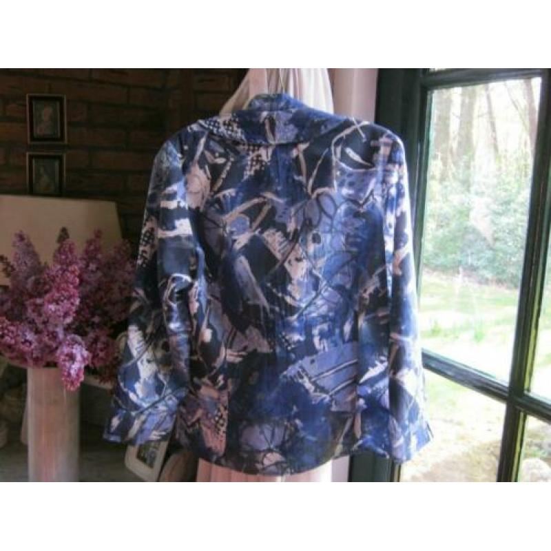 mj/ WITTEVEEN blouse maat 38 leuke kraag met ruchel