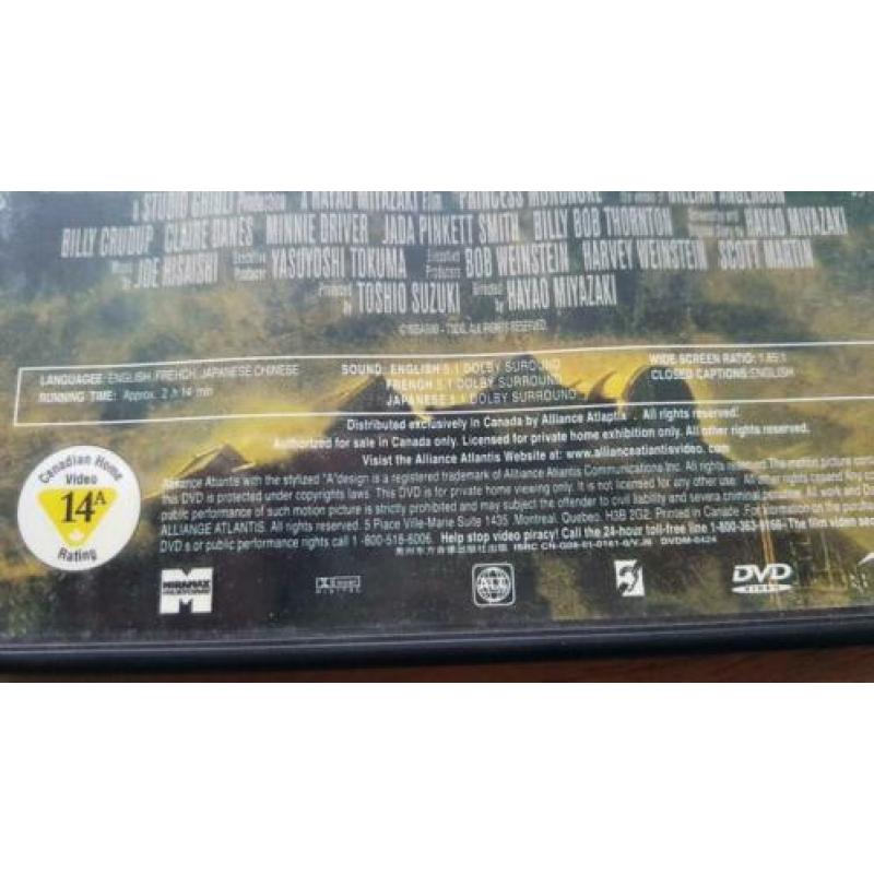 Dvd Princess Mononoke - studio Ghibli