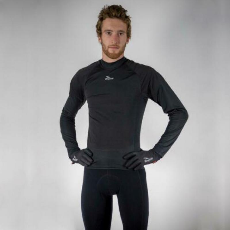 Fiets ondershirt Rogelli windstopper zwart Een "must have"