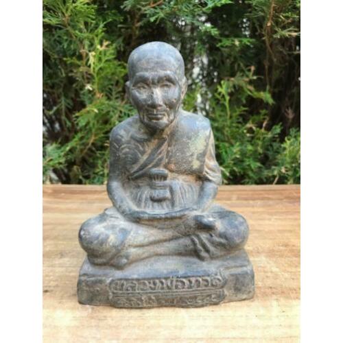 Authentiek brons monnik Phra Luang Phor Tuad beeld Thailand