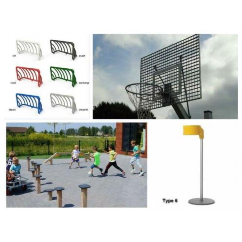 Schommel, speeltoestel, Speelhuis, klimrek, glijbaan, wipwap