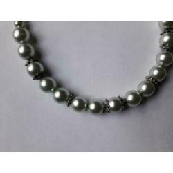 Handgemaakte ketting in zeegroen met halfedelstenen armband