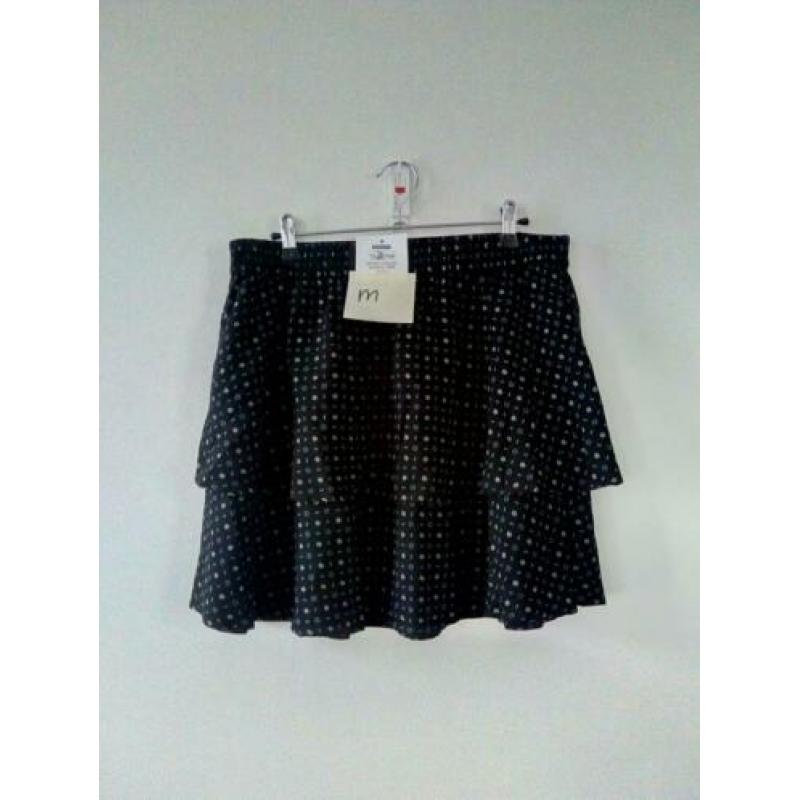 Rok. Zwart met patroon. Maat M. Nieuw! Met prijskaartje