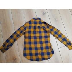 Mooie ruiten blouse lange mouw, Bella Ragazza, maat XS/34