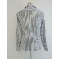 Blauwe gestreepte overhemdblouse van Tommy Hilfiger
