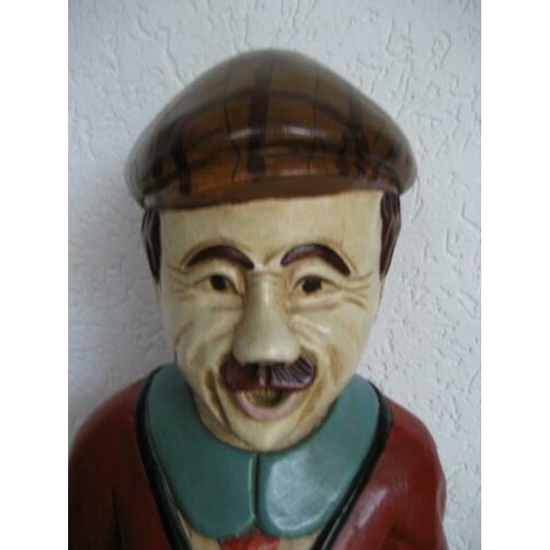 Handgeschilderde houten golfer