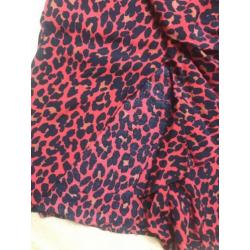 Rode Leopard rok Zara maat M