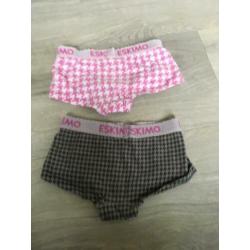 ESKIMO set ondergoed, 2x boxer broekje mt 128 - 140 WH