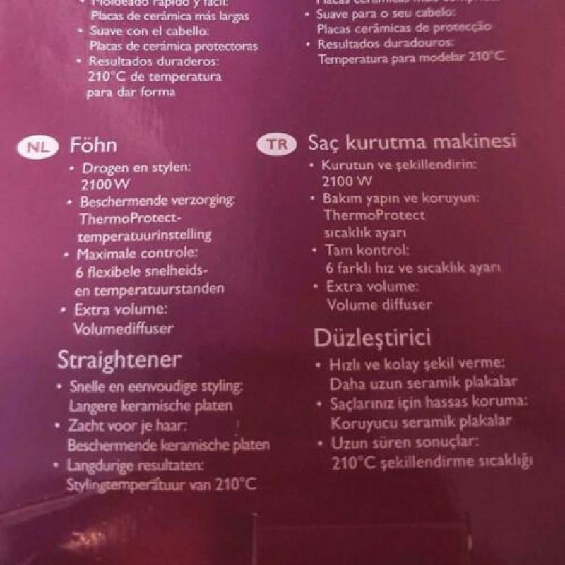 Philips giftset föhn en stijltang hp8640/60