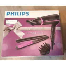 Philips giftset föhn en stijltang hp8640/60