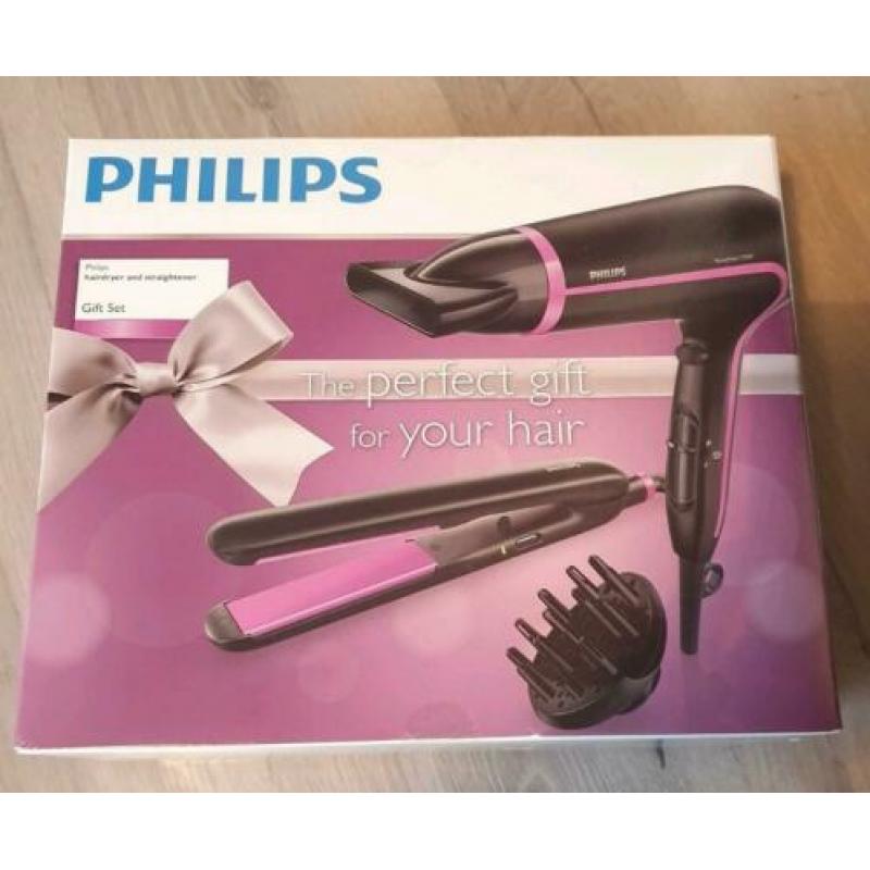 Philips giftset föhn en stijltang hp8640/60