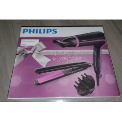 Philips giftset föhn en stijltang hp8640/60