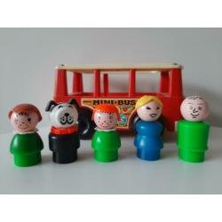 Fisher price retro mini bus met familie