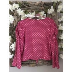 ?? Yoek knoopvestje roze polkadots 44-46