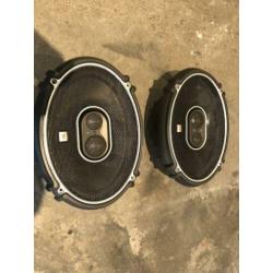 Jbl set (versterker, subwoofer, speakers gto)
