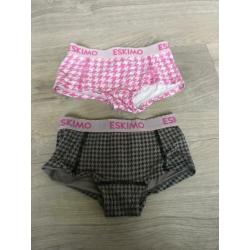 ESKIMO set ondergoed, 2x boxer broekje mt 128 - 140 WH