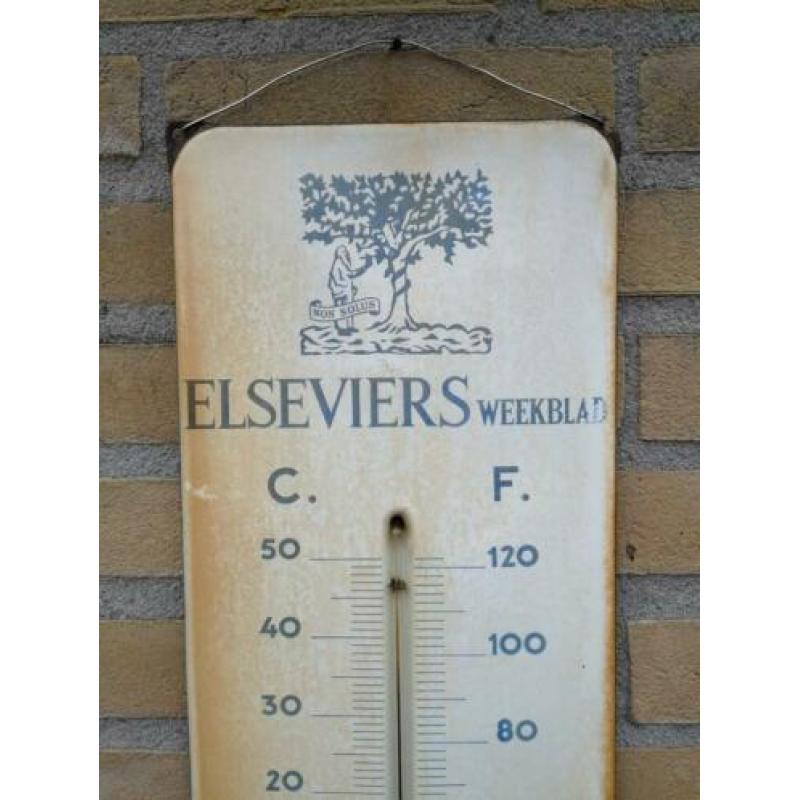 Elseviers emaille reclame bord thermometer