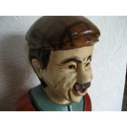 Handgeschilderde houten golfer