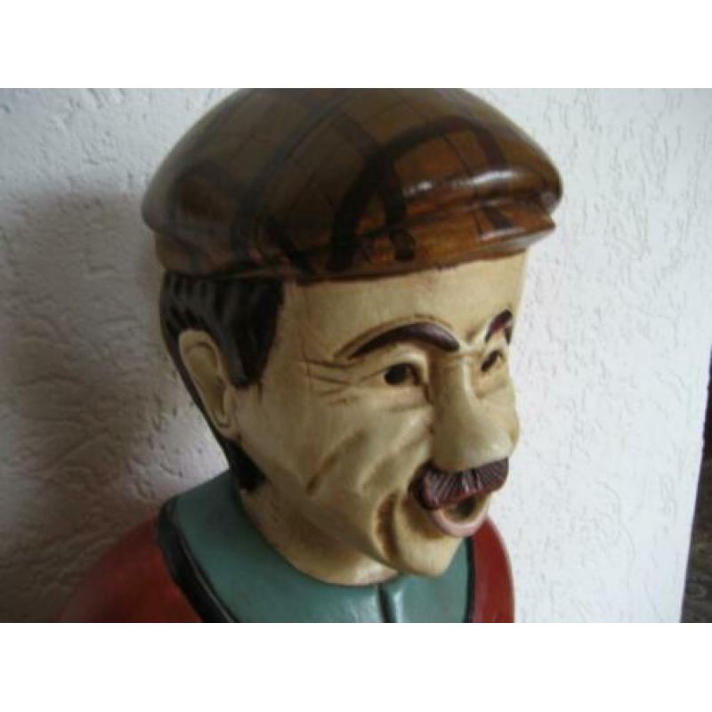 Handgeschilderde houten golfer