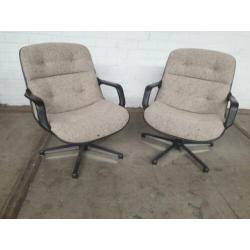 2 vintage comforto pollock fauteuils