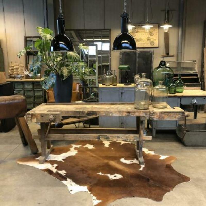 Werkbank, antieke, oude werktafel, toonbank, vintage, antiek