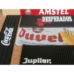 Barmat Amstel Jupiler Duvel Coca Cola William Lawson bar mat