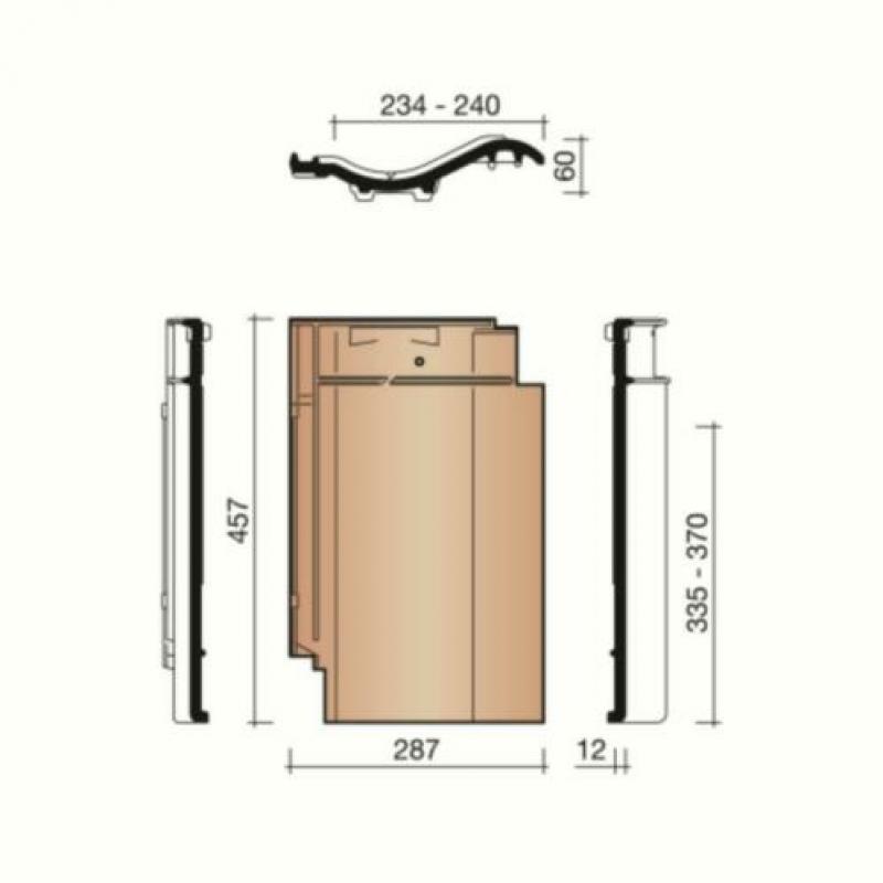 300 st Dakpannen Madura zwart edel-engobe Koramic ca >25m2