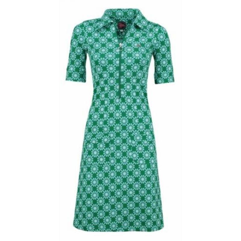 Tante Betsy jurk maat L (valt klein) Zippy Sunny Green