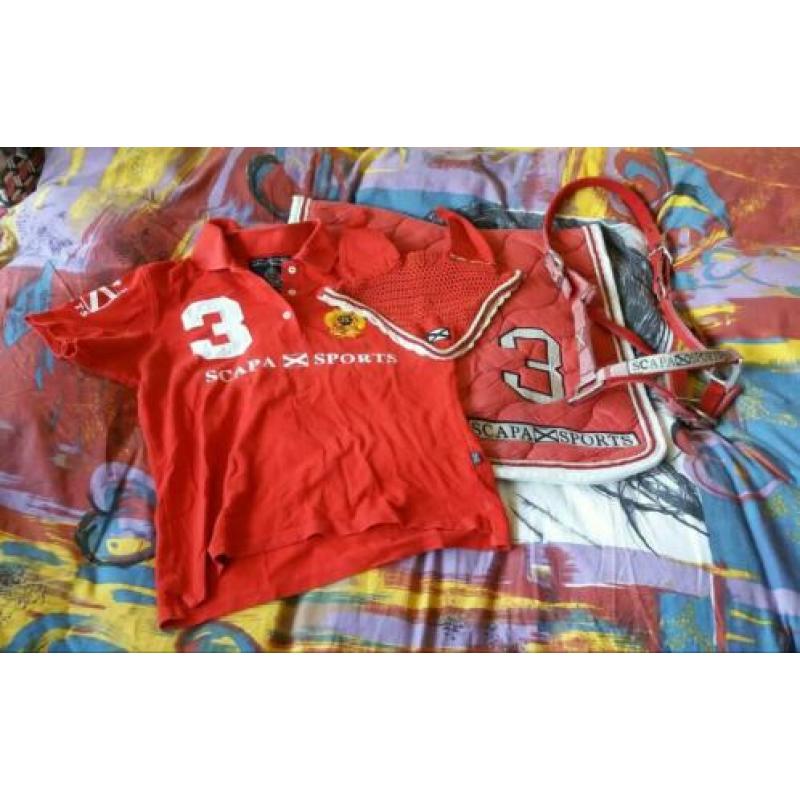 SCAPA-SPORTS shirt rood (set compleet!)