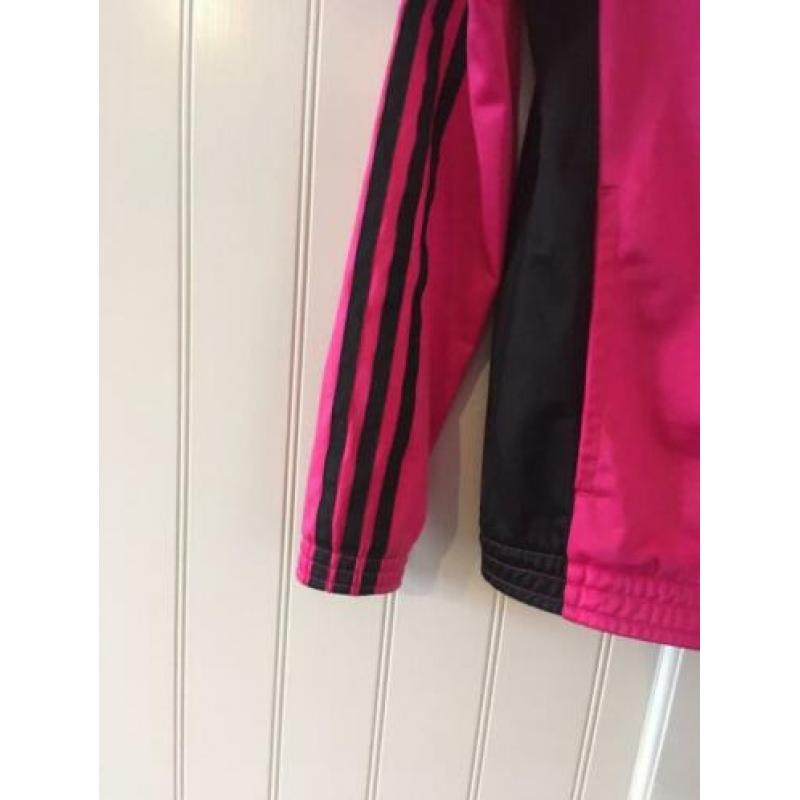 Adidas trainingsjasje mt 152 roze zwart