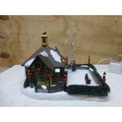 department 56 London Skating Club kerstdorp schaatsbaan