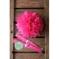 Papieren pompons 25cm, diverse kleuren | Stokhout 78