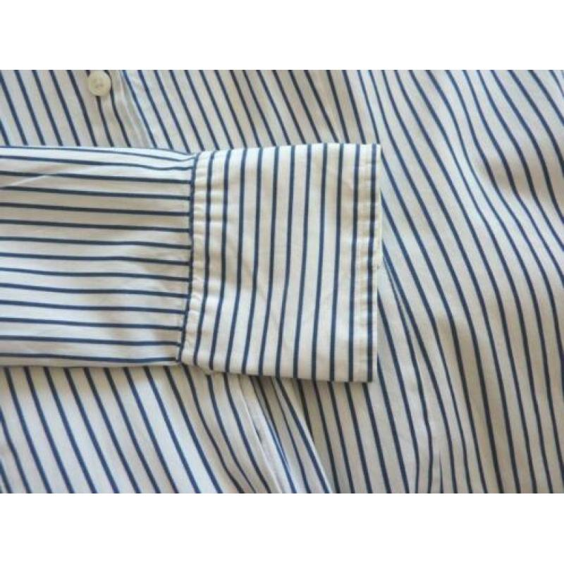 Blauwe gestreepte overhemdblouse van Tommy Hilfiger