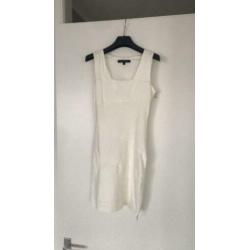 Jurkje slimfit, rits in zijpand kleur ecru nieuw maat 36