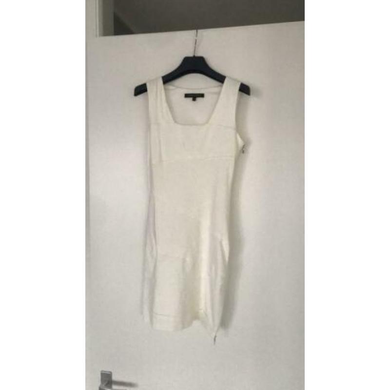 Jurkje slimfit, rits in zijpand kleur ecru nieuw maat 36