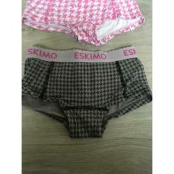 ESKIMO set ondergoed, 2x boxer broekje mt 128 - 140 WH