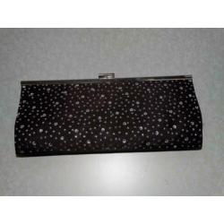 Avondtasje Bruin met strass