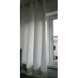 Gordijnen 2x, wit, 165x140
