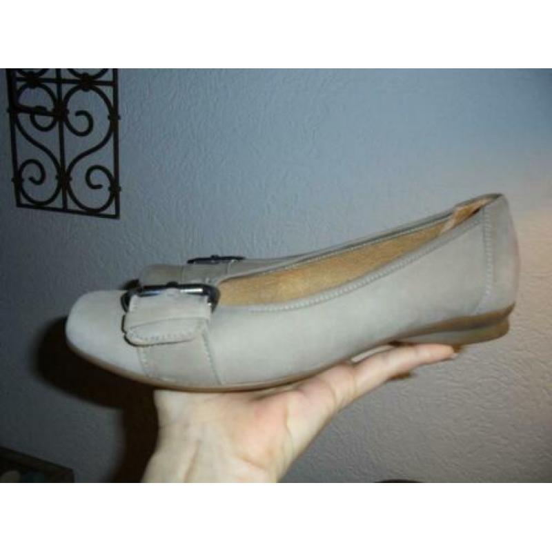 S19) instappers ballerina's gabor maat 5 g = 38 lever leer