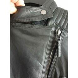 NIEUW stoer ECHT lederen jas van ZARA mt. XL (42)
