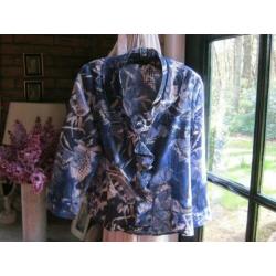 mj/ WITTEVEEN blouse maat 38 leuke kraag met ruchel