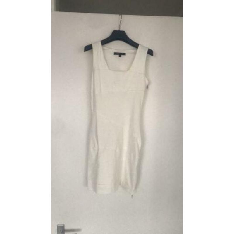 Jurkje slimfit, rits in zijpand kleur ecru nieuw maat 36